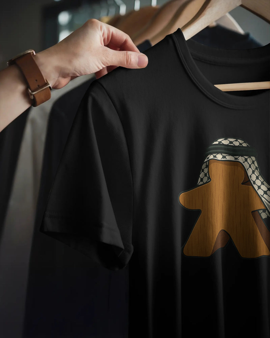 Palestinian Meeple Unisex T-Shirt | Black
