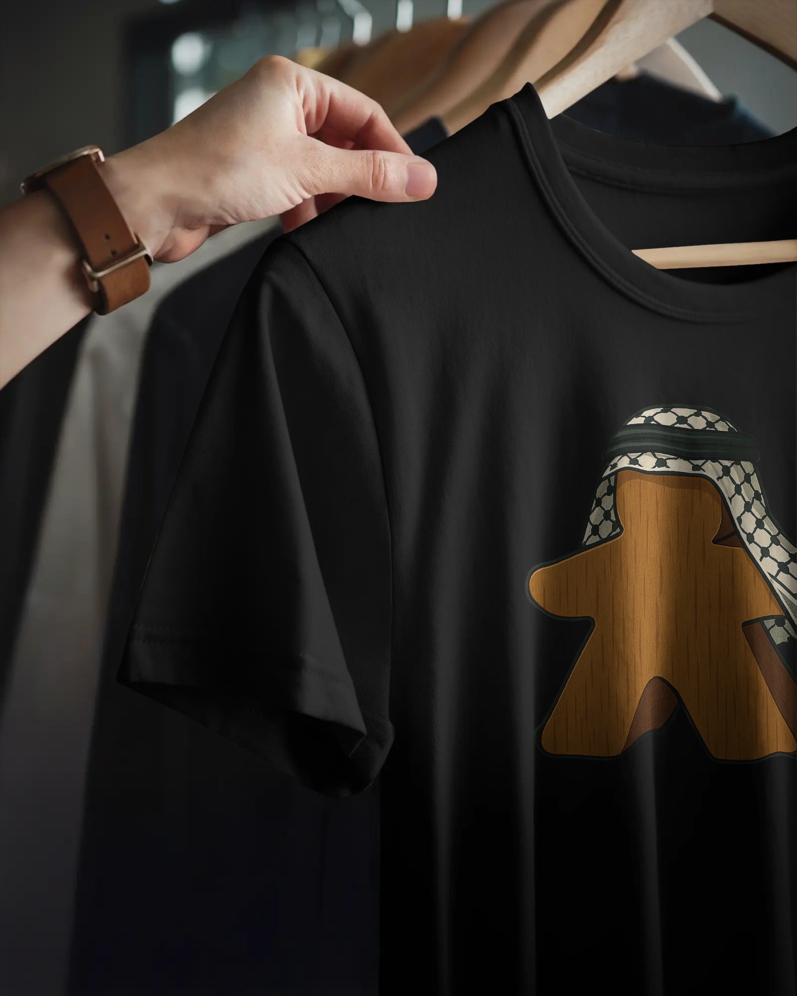 Palestinian Meeple Unisex T-Shirt | Black