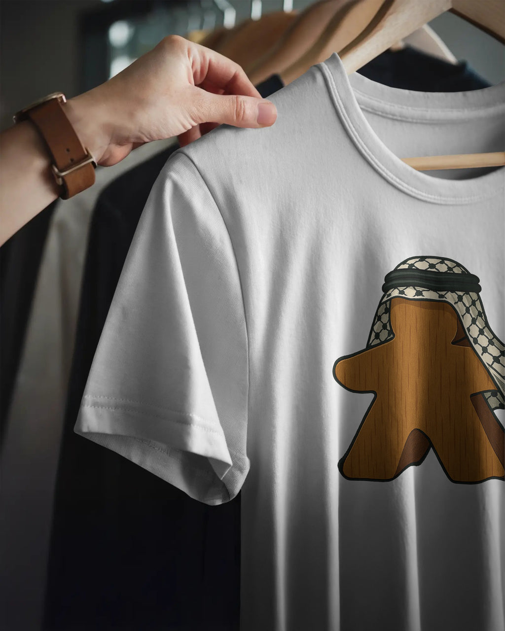 Palestinian Meeple Unisex T-Shirt | White