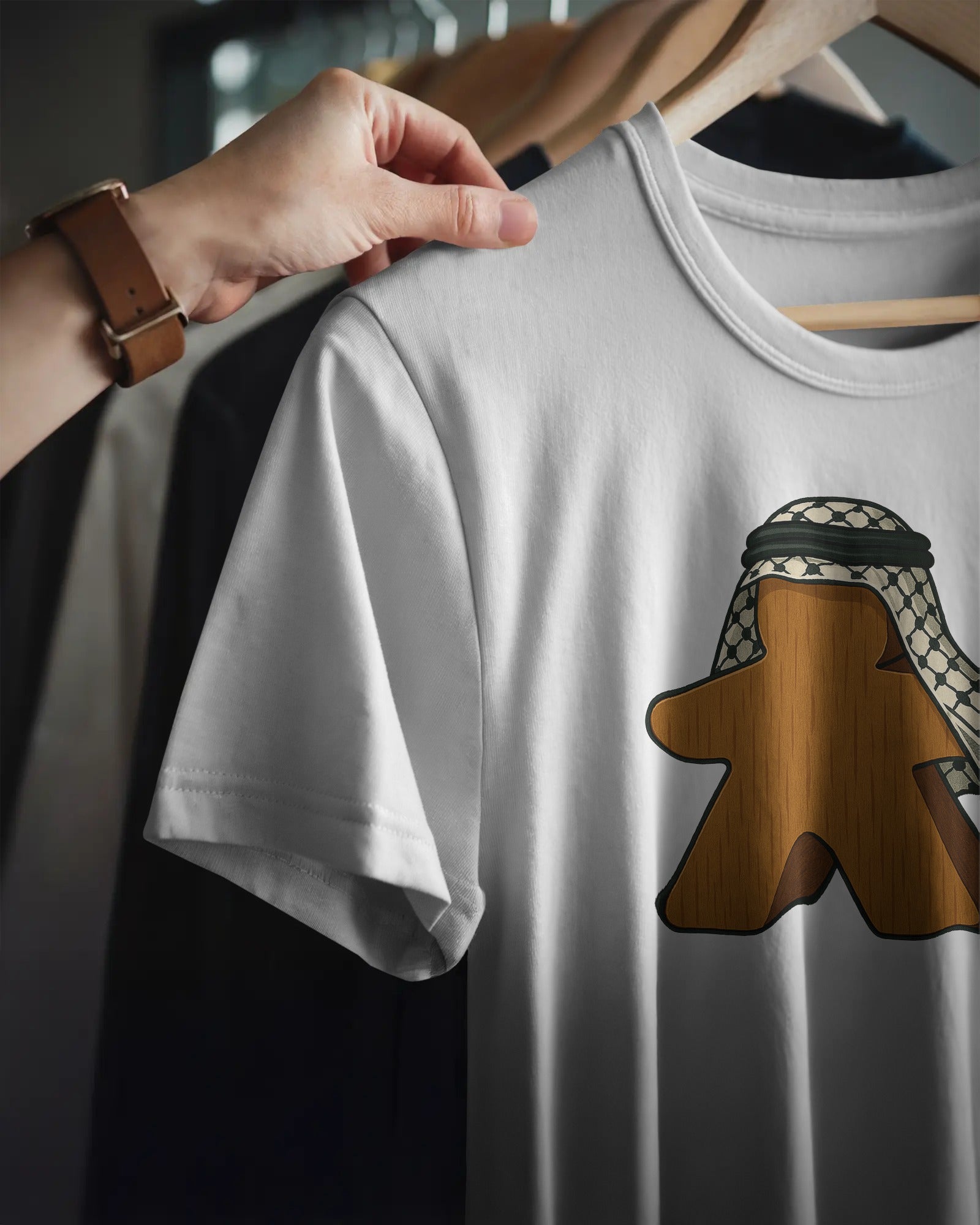 Palestinian Meeple Unisex T-Shirt | White