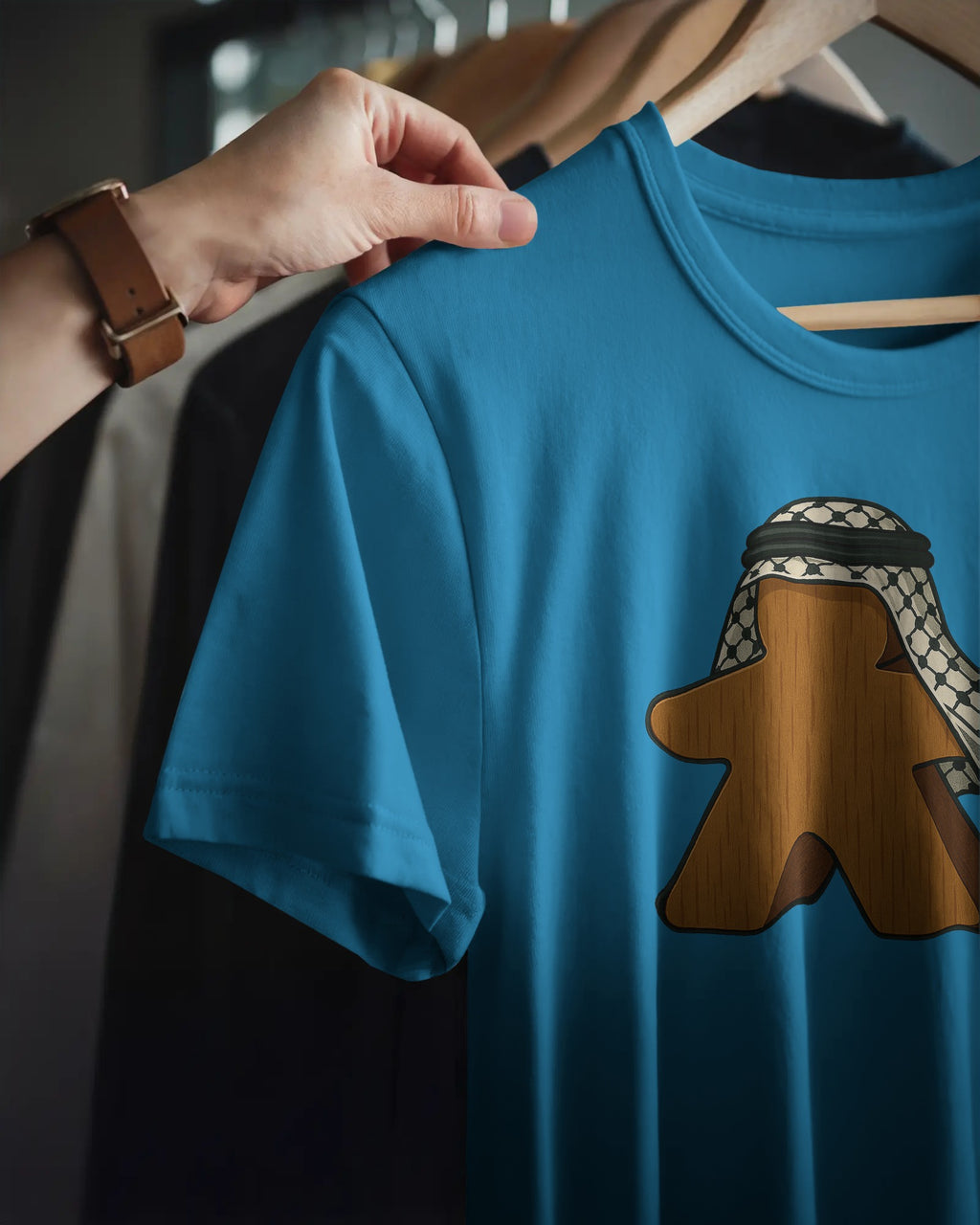 Palestinian Meeple Unisex T-Shirt | Blue