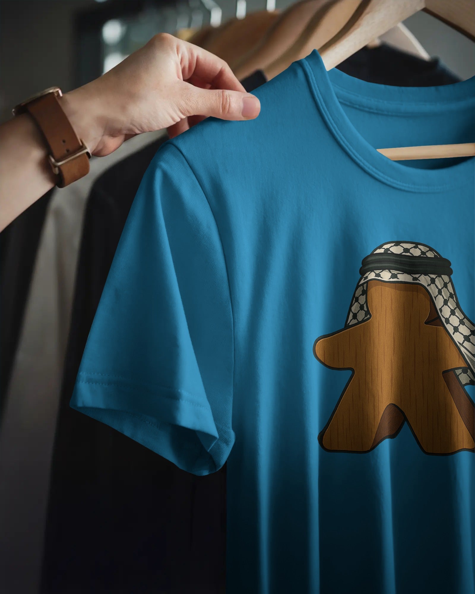 Palestinian Meeple Unisex T-Shirt | Blue