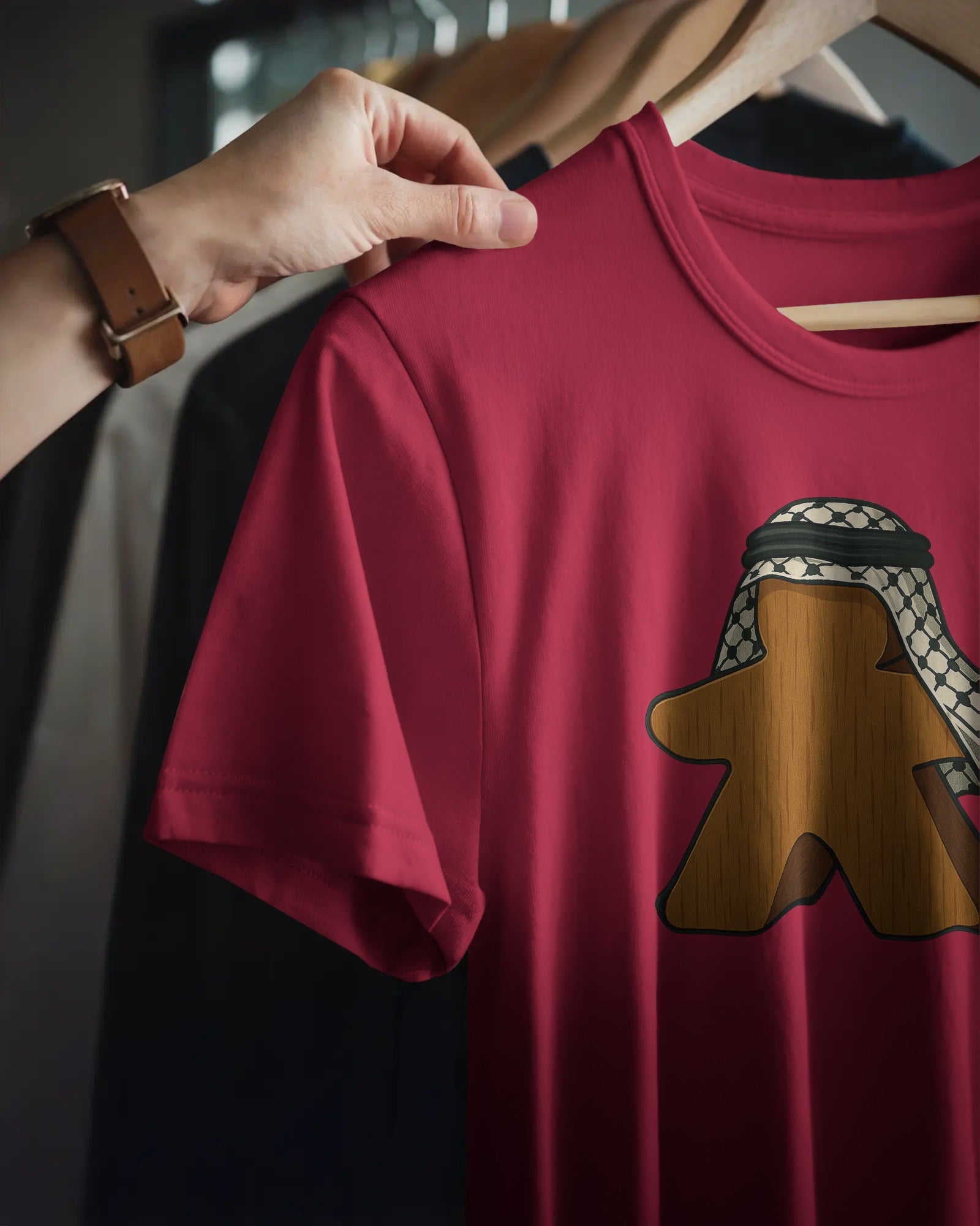 Palestinian Meeple Unisex T-Shirt | Red